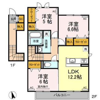 【間取り】 | エレナ名東 B棟