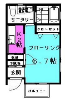 【間取り】 | コーポＡＢＣ | 間取りです。