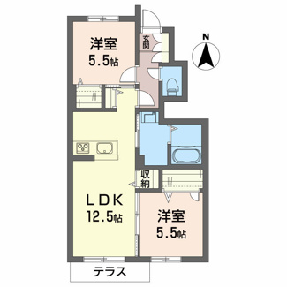 【間取り】 | シャーメゾン レ・フレール Ⅳ