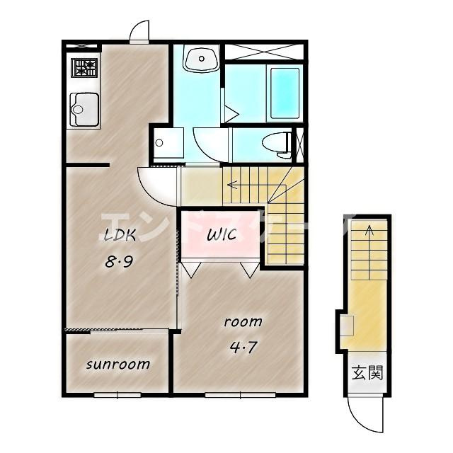 仮）高崎市下小鳥町新築アパートの間取り|高崎、前橋のお部屋探しはエンドスケープまで！お客様の理想お聞かせ下さい♪
