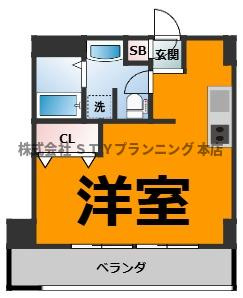 仲介手数料0円！RAFFLE SHINSAKAEの間取り