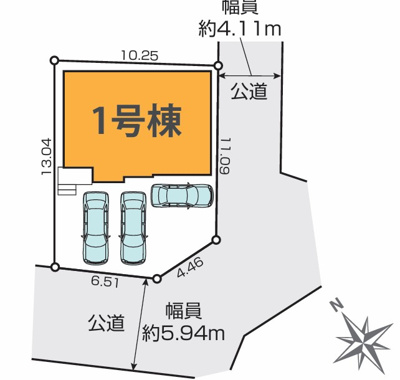 【区画図】 | 浜松市中央区佐藤1丁目 新築一戸建て | 区画図です