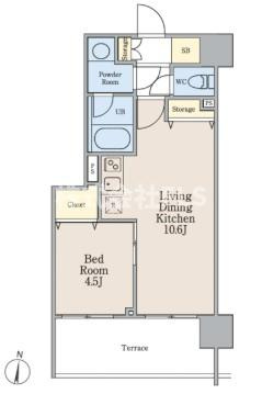 港区南麻布２丁目の賃貸マンションの間取り