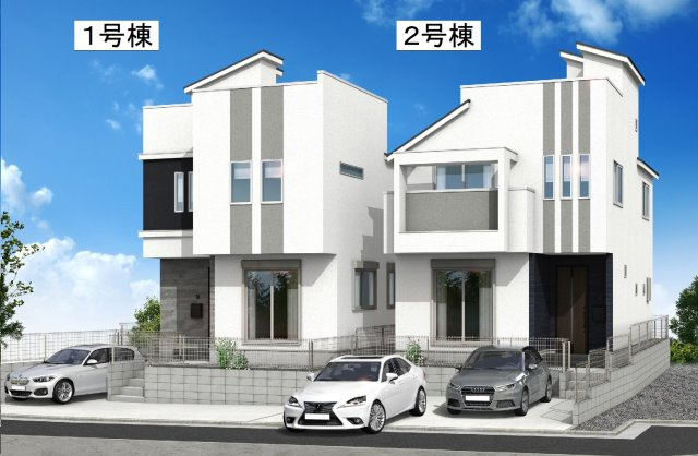 ２号棟の外観パース|本物件は２号棟です