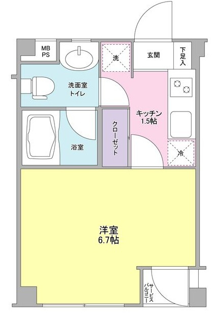 カルディア荏原中延の間取り|間取りです。
