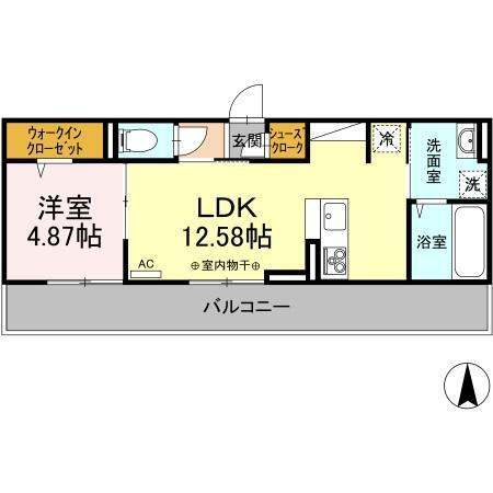 グランメール　Cの間取り