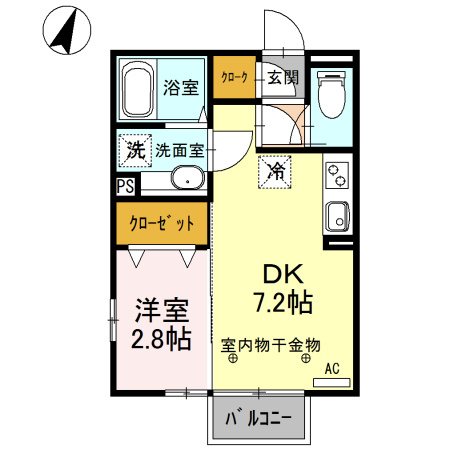 勝山　Ｂの間取り