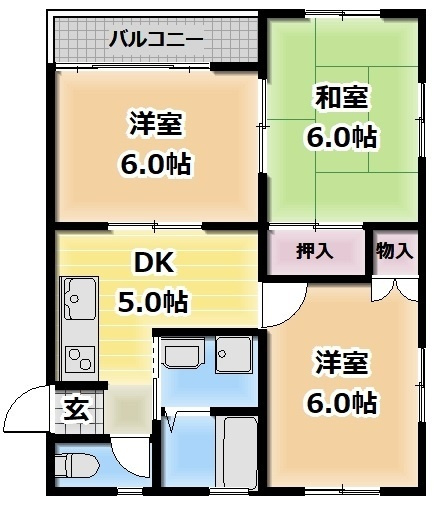 エトワール太田Bの間取り