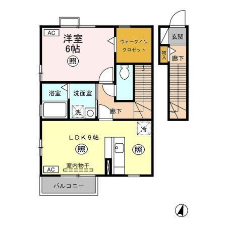 ルミエール大友　Ａ/Ｂ/Ｃ/Ｄの間取り