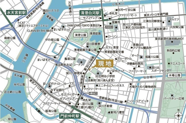【地図】 | ルフォンリヴェント門前仲町
