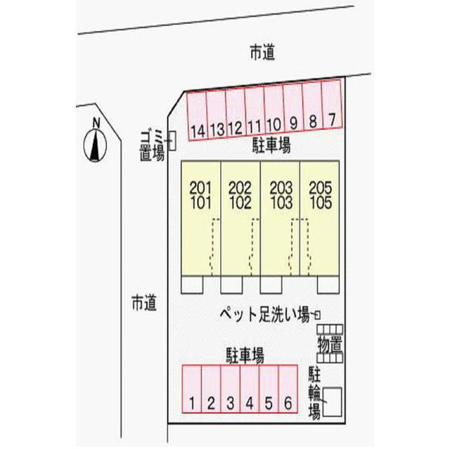 フルハウスⅡの駐車場