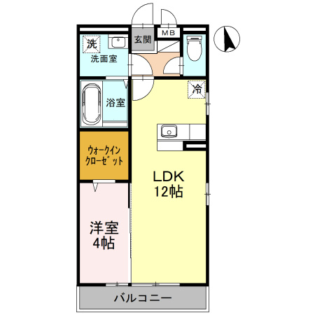 パークサイド渋川Bの間取り