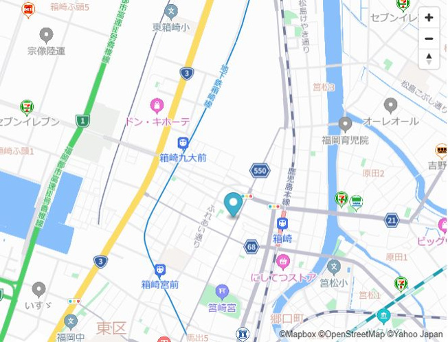 【地図】 | ドミ･エスポワール箱崎Ⅵ
