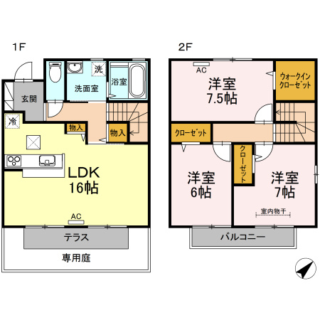 【間取り】 | ブリリアント　Ａ棟