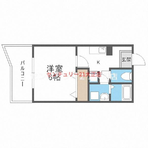 シャトー弁天参番館の間取り