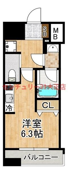 パークフラッツ弁天町駅前の間取り