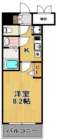 アドバンス大阪ソルテの間取り|★１Ｋタイプ★