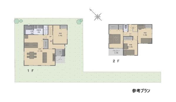 横浜市青葉区藤が丘２丁目の売地のその他|参考間取り図