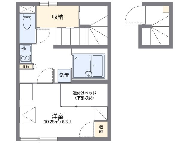 レオパレスセンターウエストⅠの間取り