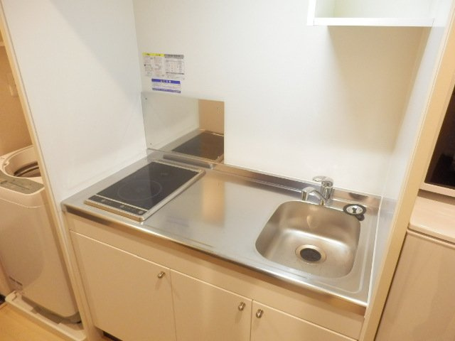 クレイノのぞみＢのキッチン|IH対応コンロで、楽しく料理ができます！