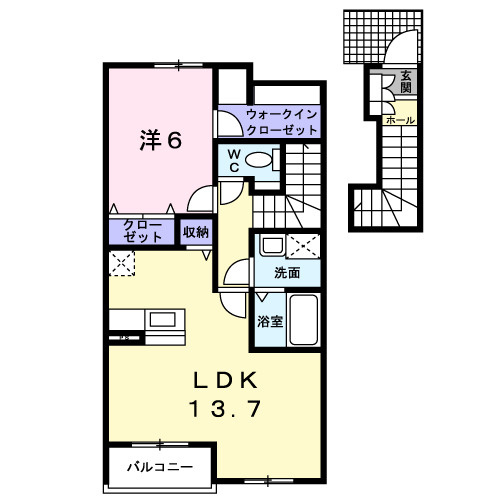 フレスクーラーＢの間取り