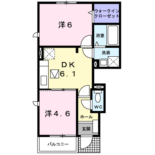 カルムＢの間取り