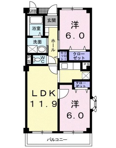 キャッスルタルイ参番館の間取り