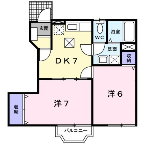 アンジュ　メゾンの間取り