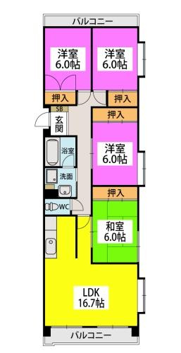 エサキ南ビルの間取り
