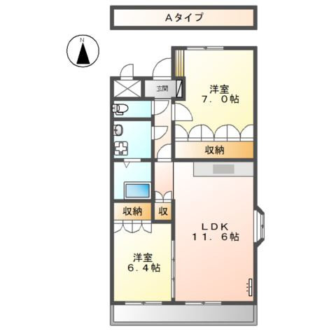 ディモアＢの間取り