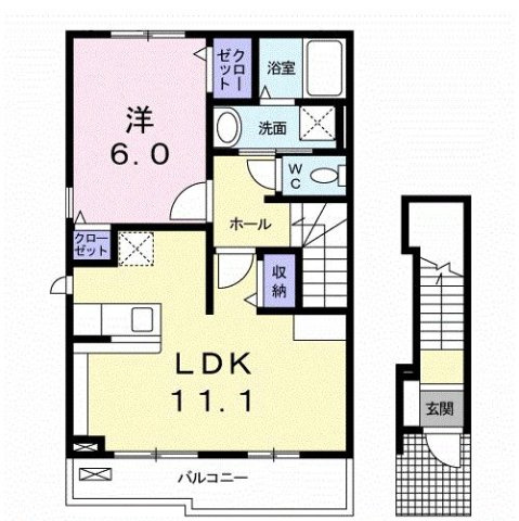 スカイハイツ儀徳Ⅱの間取り