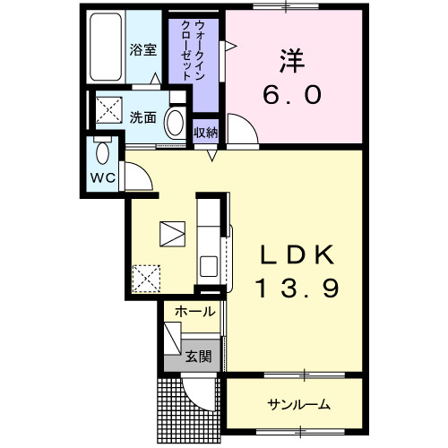 ジェミニ　Ｂの間取り
