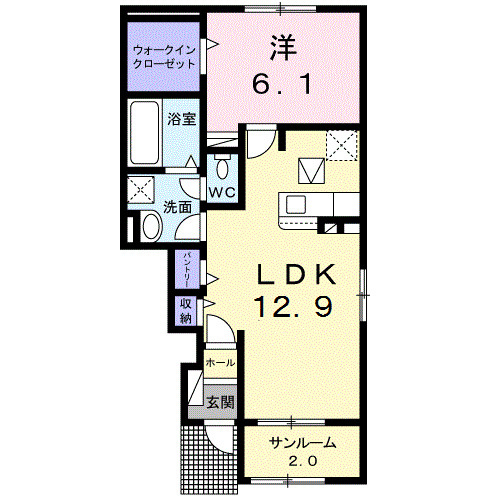アルコバレーノ　Ｂの間取り