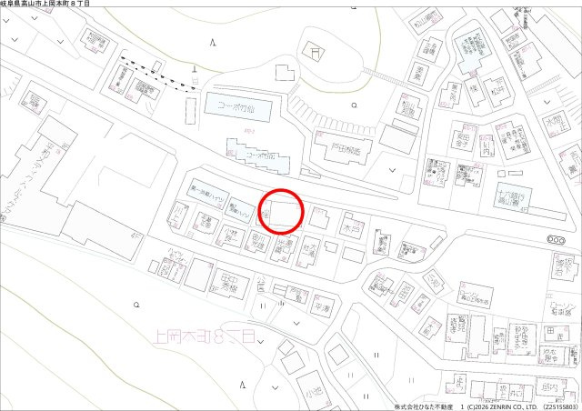 ○26/7/25NEW　戸建　高山市上岡本町　1750万の地図