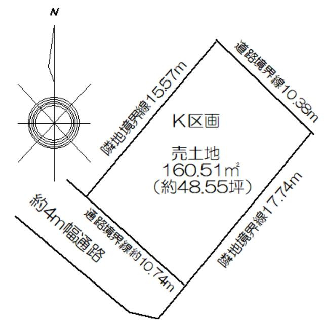 【トーヨーホーム売主/売土地】東郷春木下鏡田　K区画の区画図|区画図