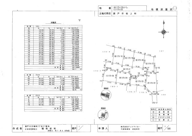 【トーヨーホーム売主/売土地】瀬戸市坂上町Ⅳ F区画の土地図|地積測量図