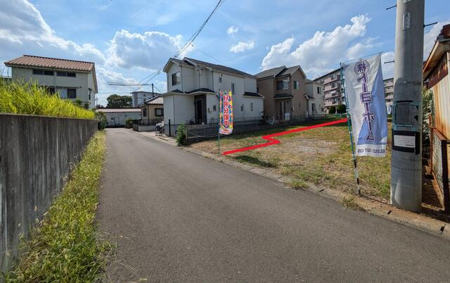 【トーヨーホーム売主/売土地】前飛保町寺町ⅡB区画の前面道路含む現地写真|現地（2025年9月）撮影
現地を含む前面道路