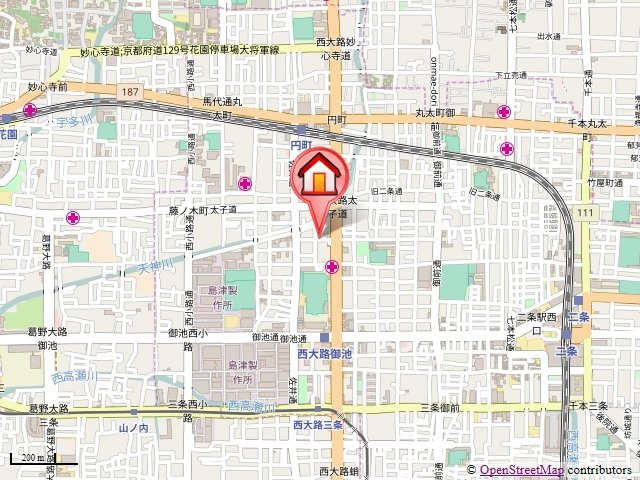 アスヴェル京都西大路御池の地図