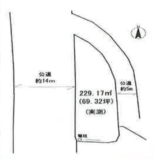 海見え！海まで5分　富士山を臨む（季節・天候によります）の土地図|変形地