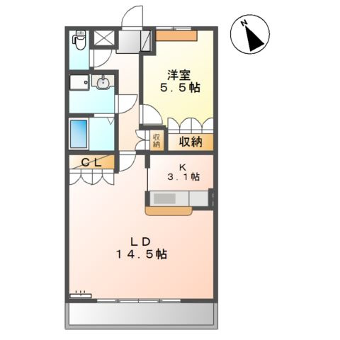 ツインヒルズ参番館の間取り