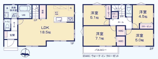 【横浜市磯子区岡村8丁目12-5新築戸建て】★仲介手数料無料★（山王台小学校・藤の木中学校）の間取り