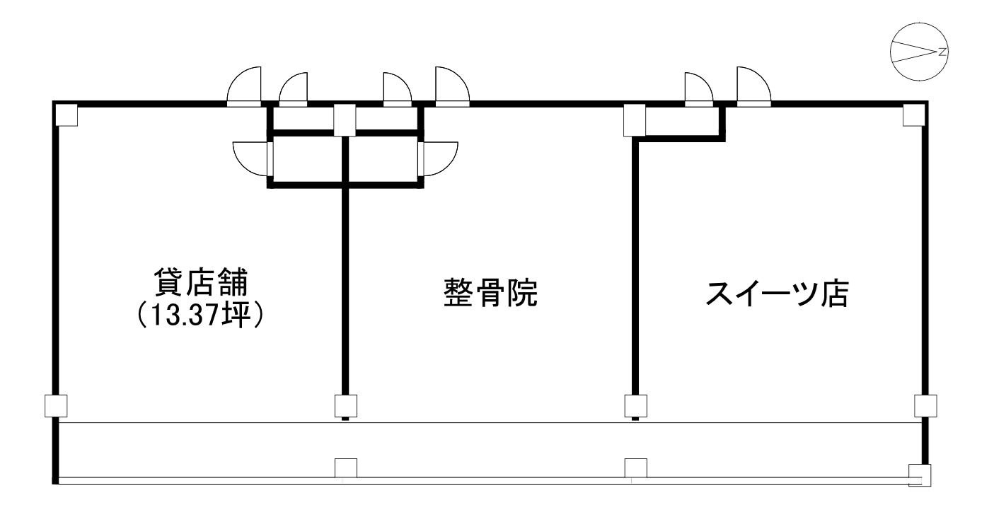 茨木市大住町の店舗一部の間取り