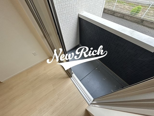 前橋市青柳町のアパートのバルコニー