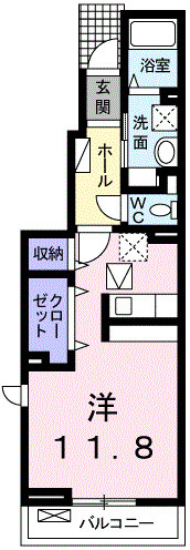 エスペランサ中仁野Ⅵの間取り