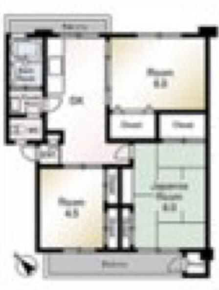 平尾住宅５８号棟の間取り