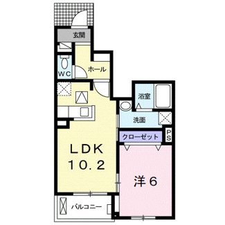 【間取り】 | ヴェルソー有本Ⅰ