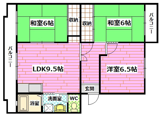 ソレイユ海田の浴室