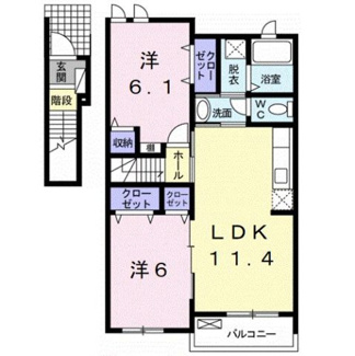 【間取り】 | アルコバレーノ　Ｂ