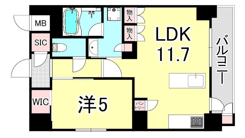 エステムプラザ南船場レジスタの間取り
