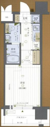 レジュールアッシュ南堀江の間取り